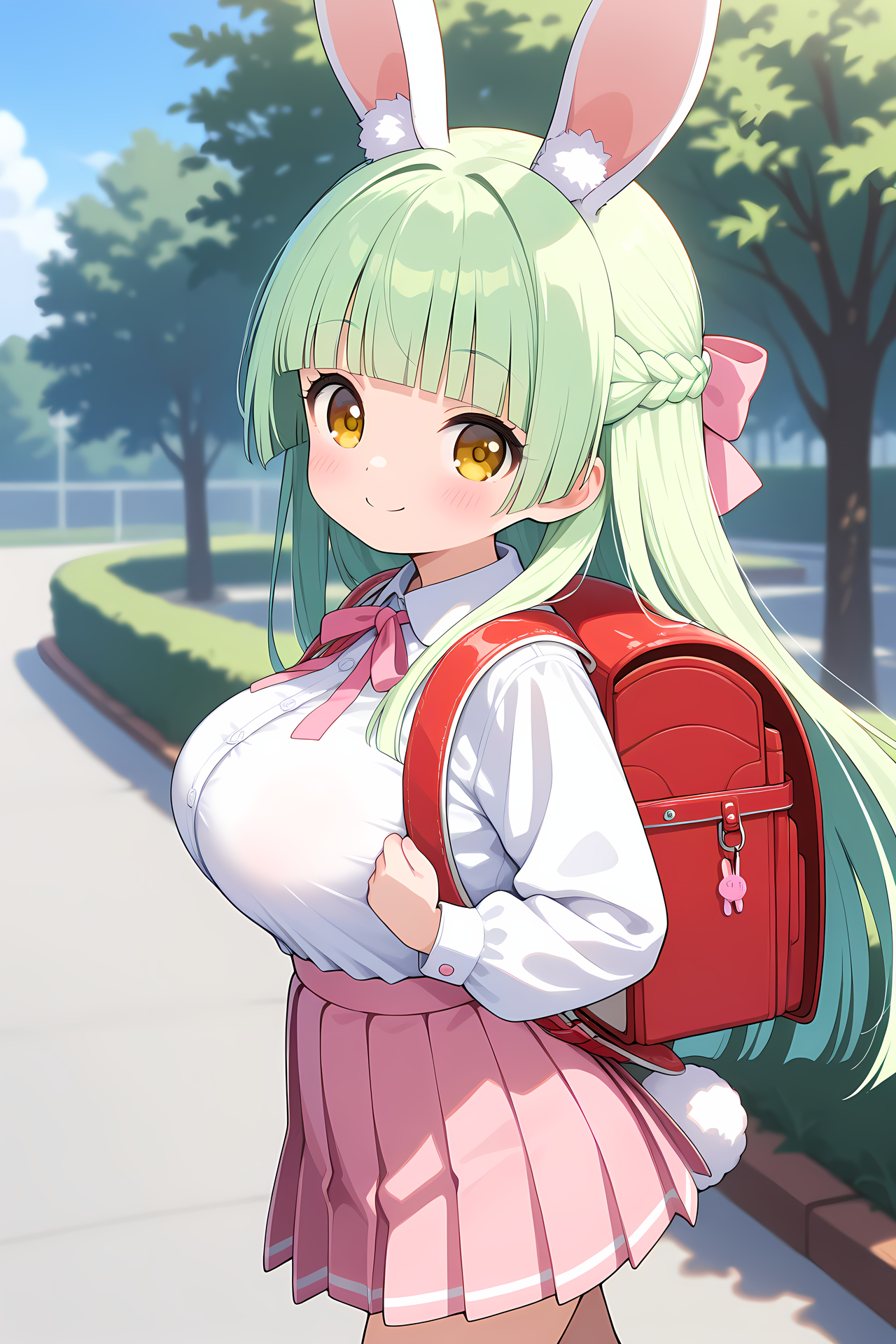 登校うさぎ