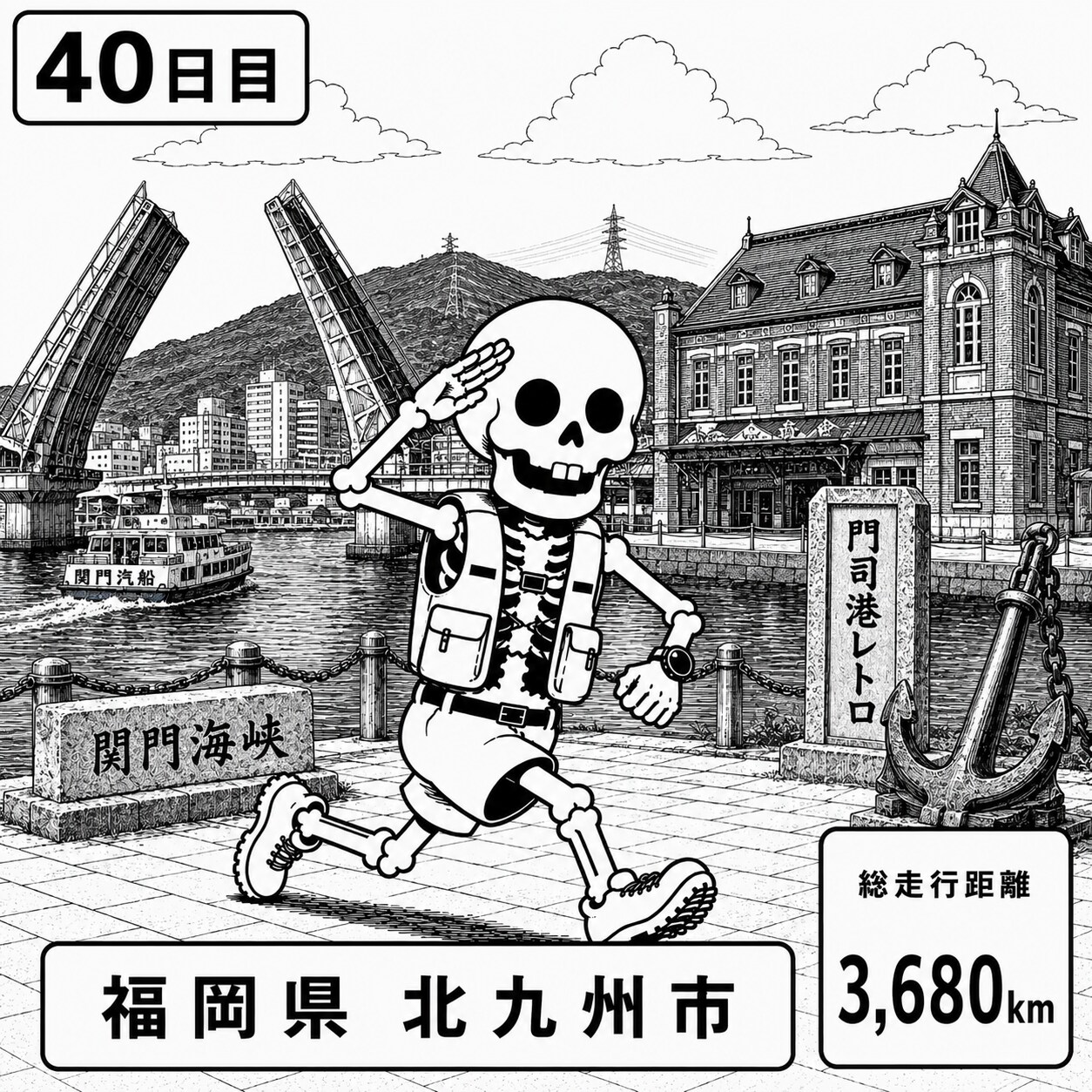 福岡県北九州市に到着 | の人気AIイラスト・グラビア