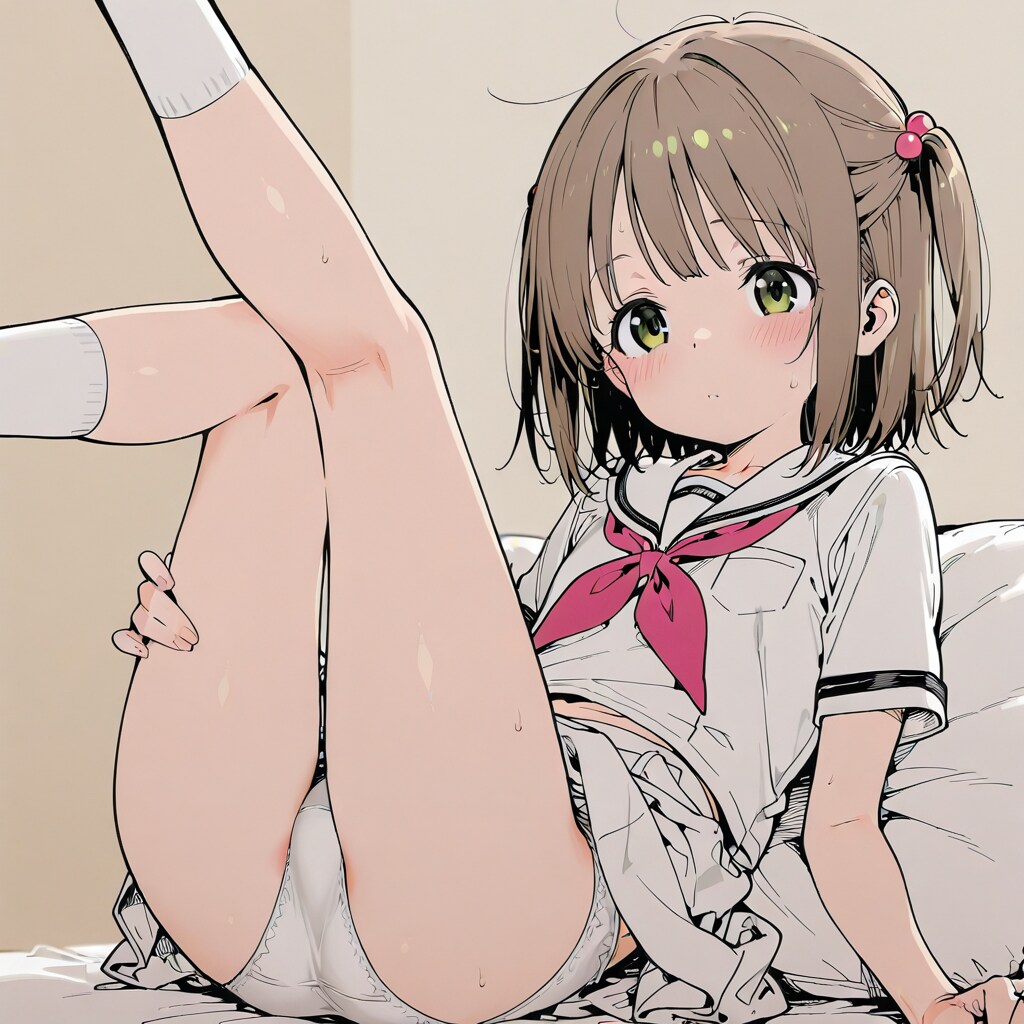 下書きの女の子