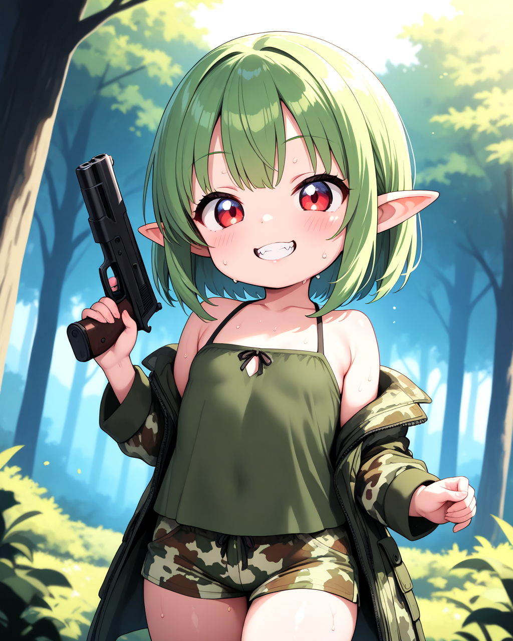 肩落としのケモミミエルフさんと普通のエルフさん