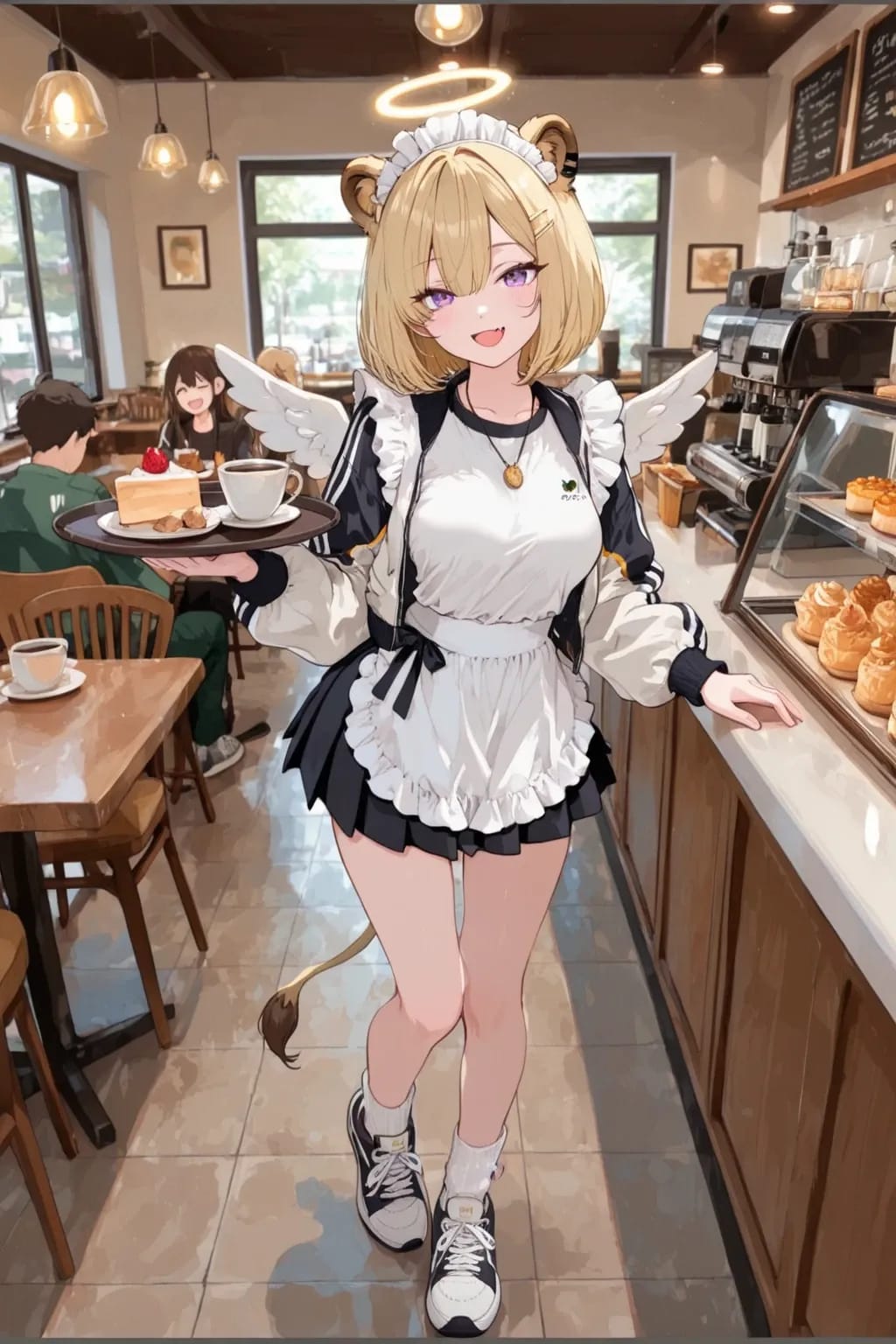 ジャージの上にメイド服