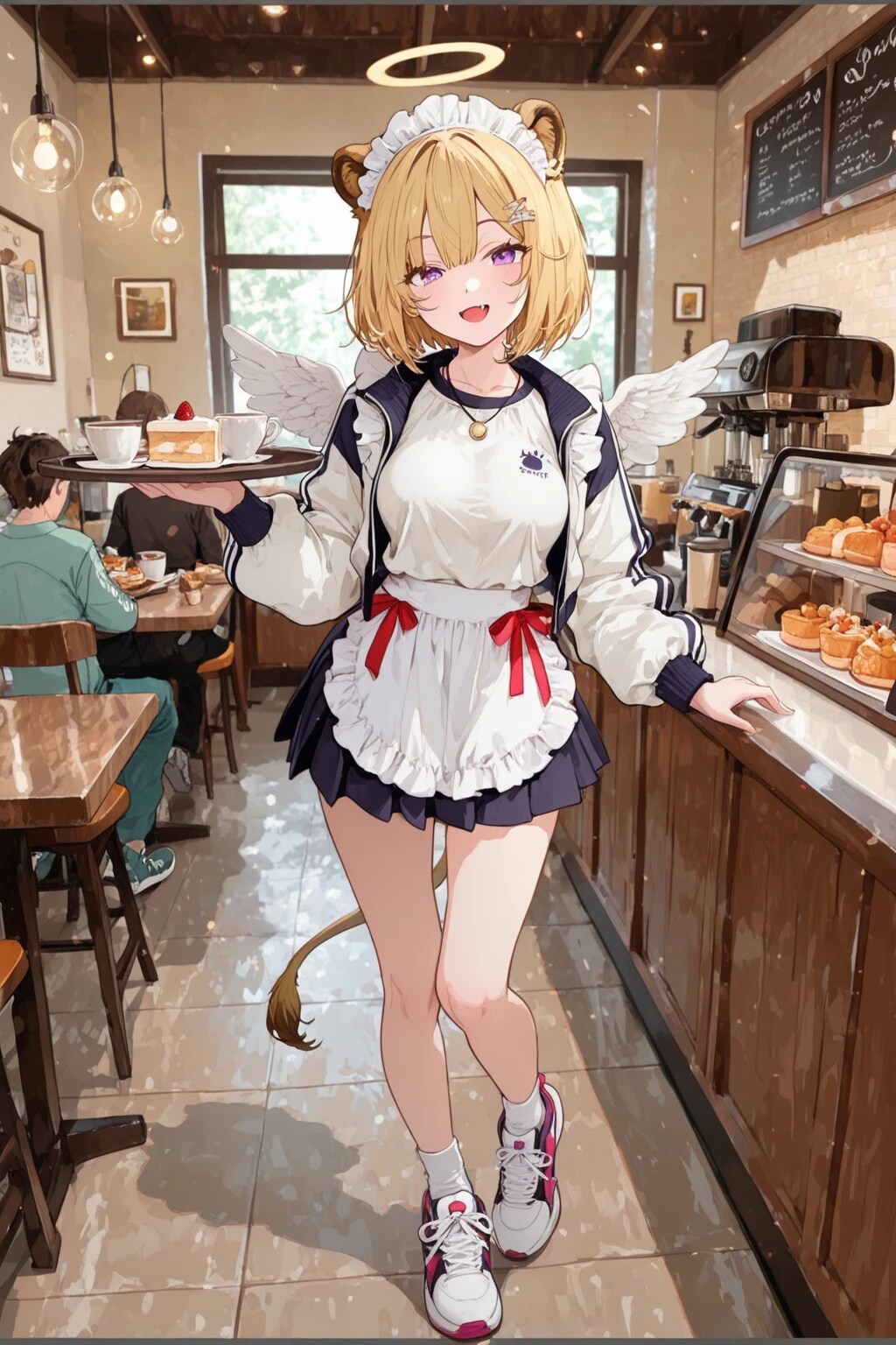 ジャージの上にメイド服 | の人気AIイラスト・グラビア