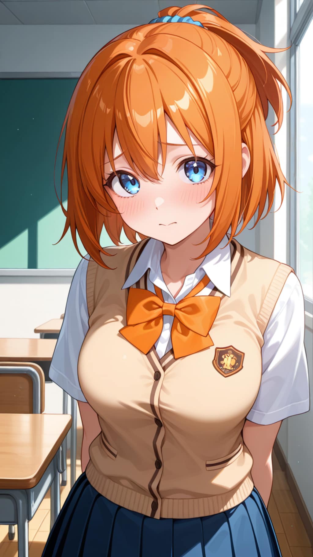頬を赤らめる彼女
