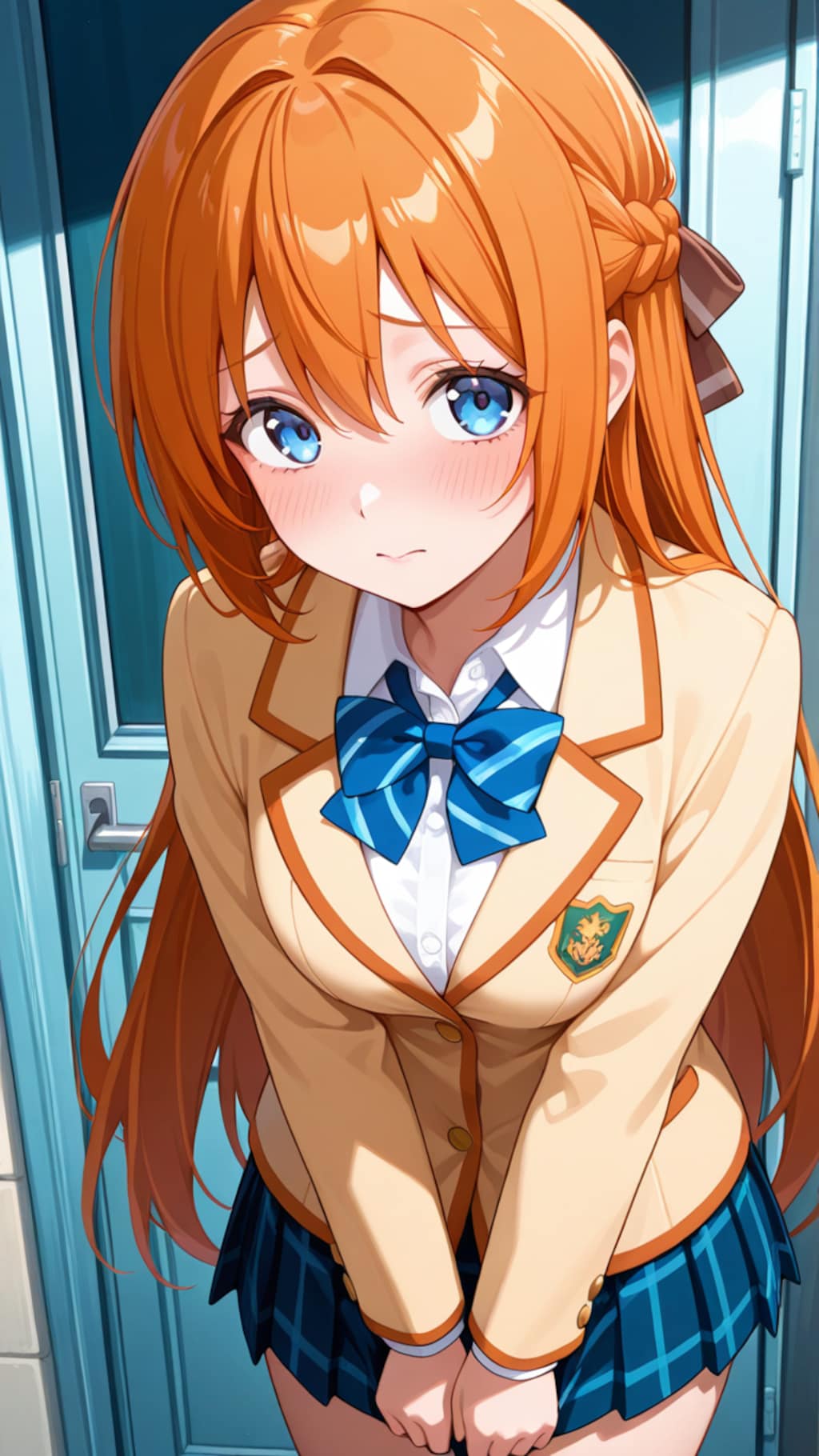 頬を赤らめる彼女