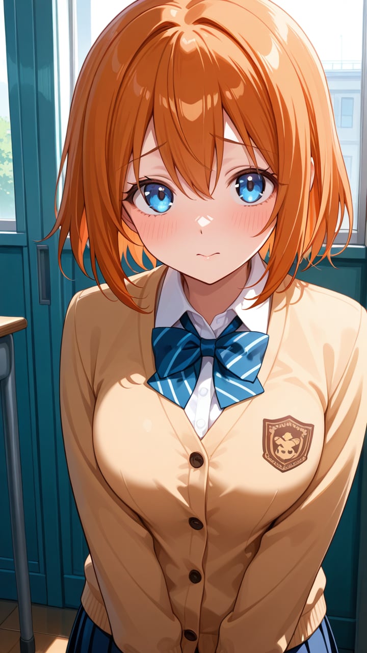 頬を赤らめる彼女