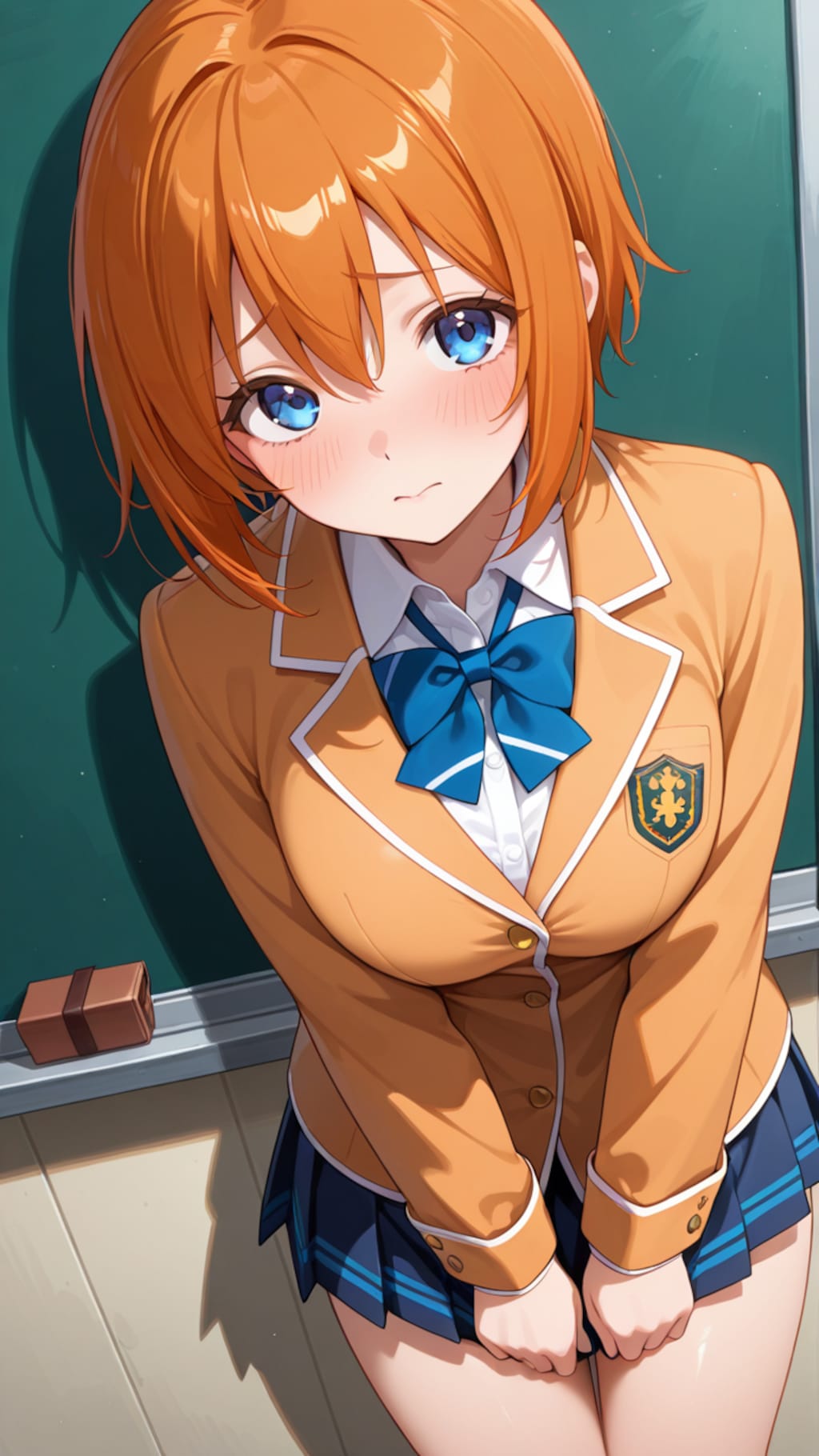 頬を赤らめる彼女