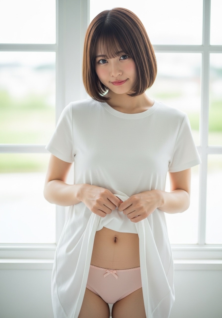 次はたくし上げるんですね♪