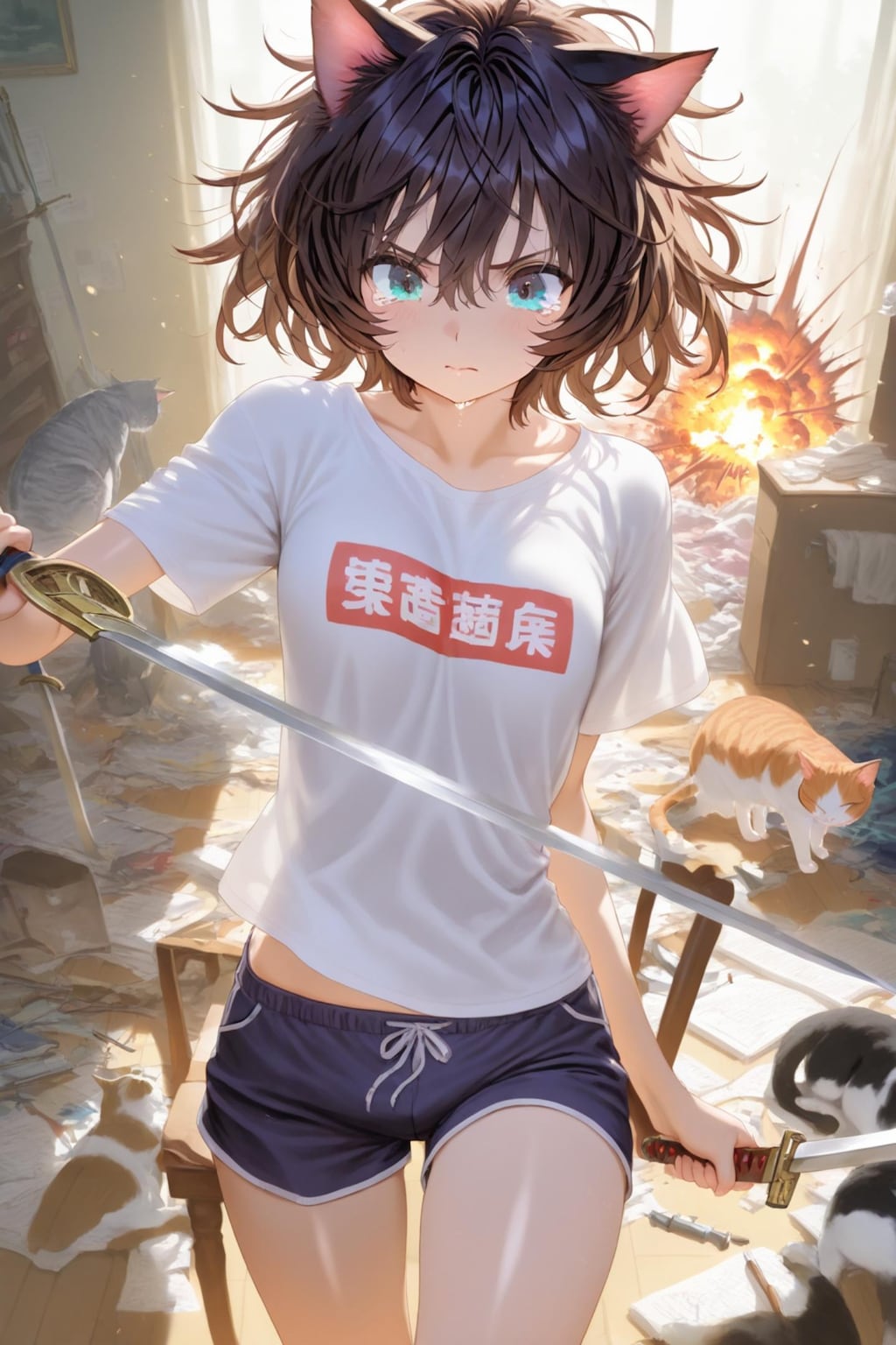 小説『止まぬ雨に向かって描け！』【ニャンノ世界】