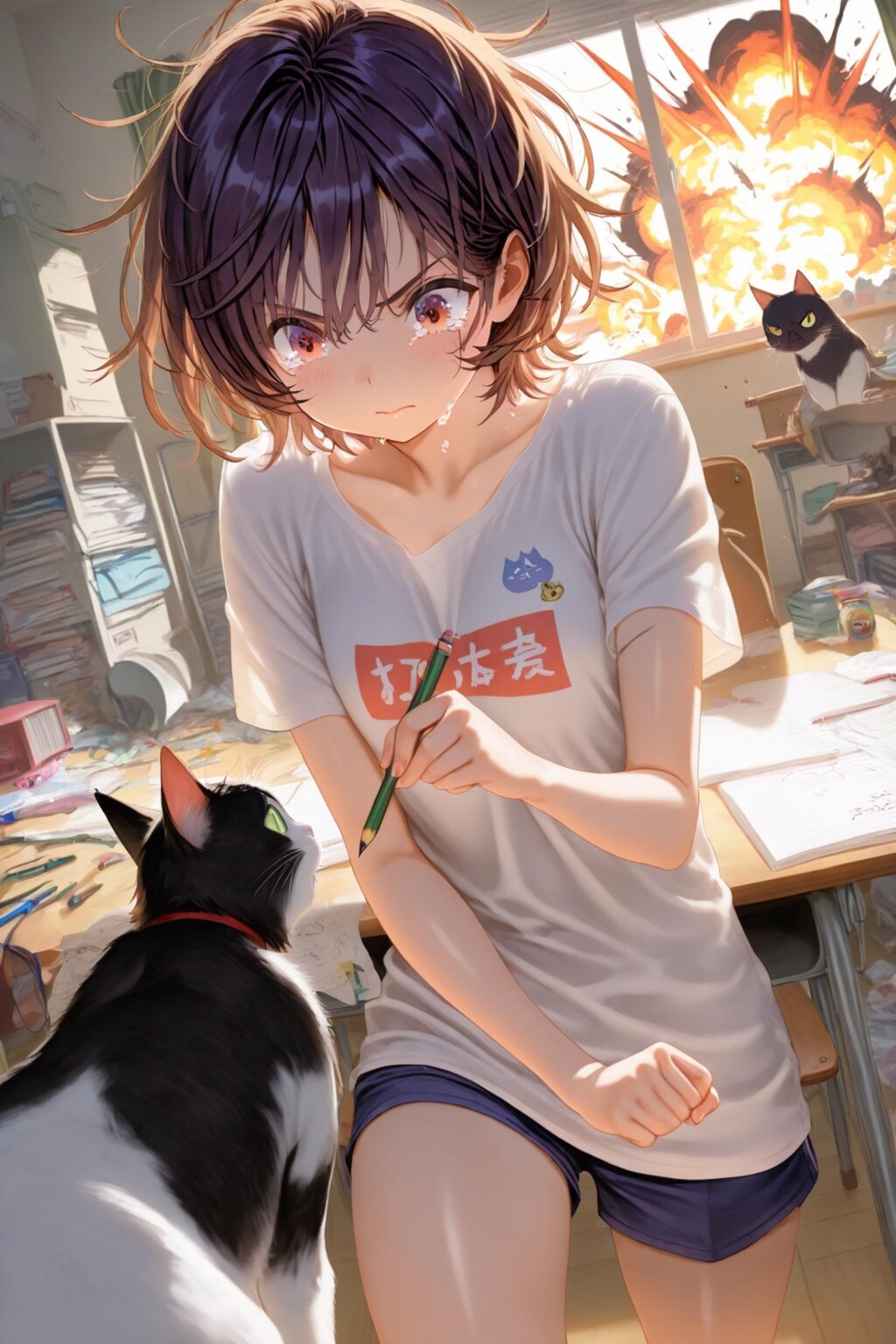 小説『止まぬ雨に向かって描け！』【ニャンノ世界】