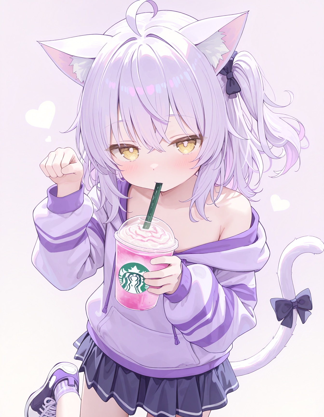 紫で縞々のねこちゃん | の人気AIイラスト・グラビア