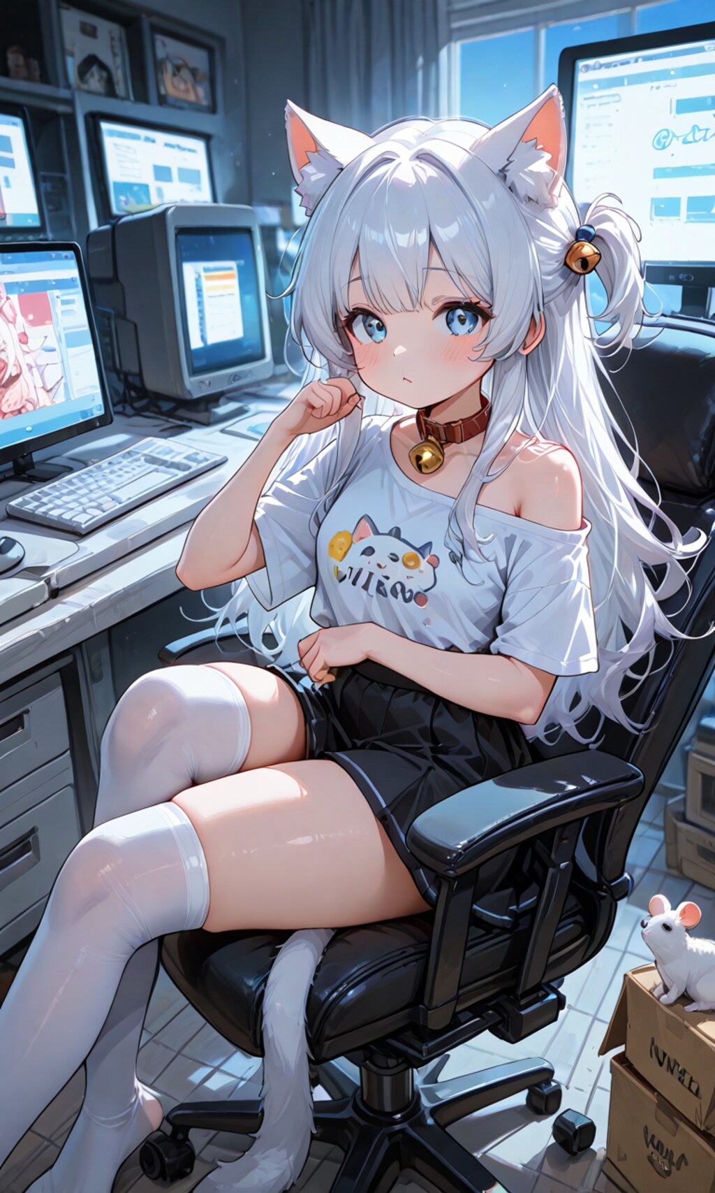 ケモ耳少女のパソコン部屋