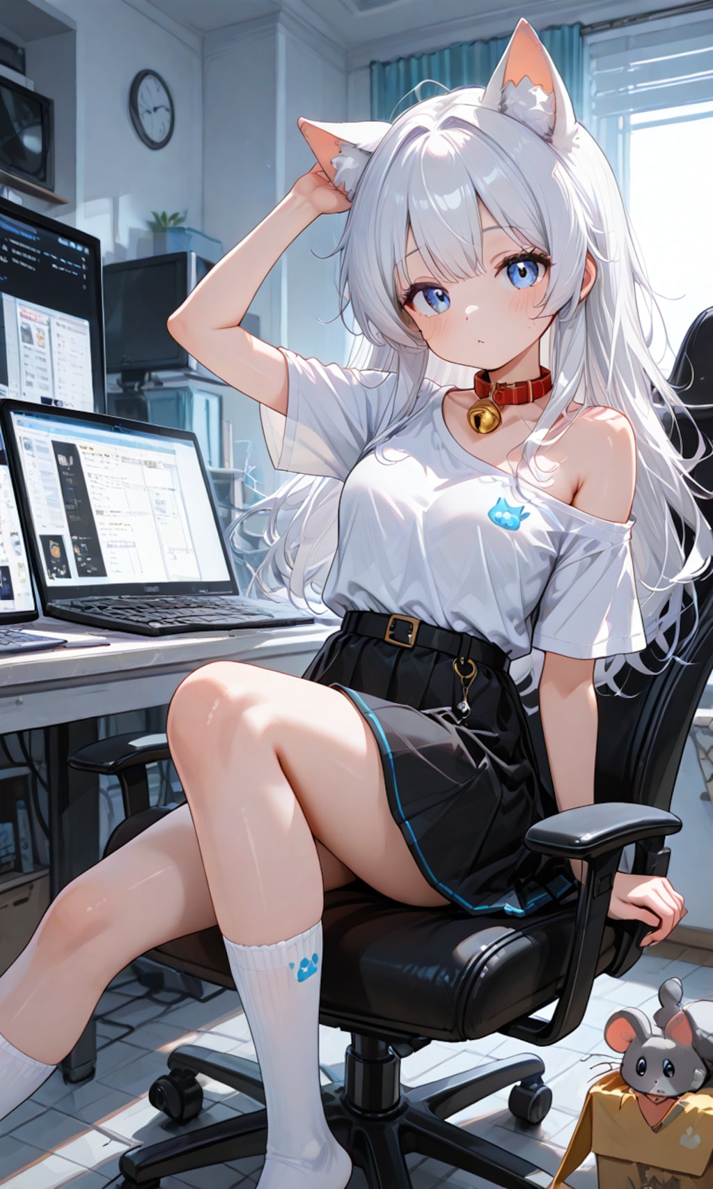 ケモ耳少女のパソコン部屋