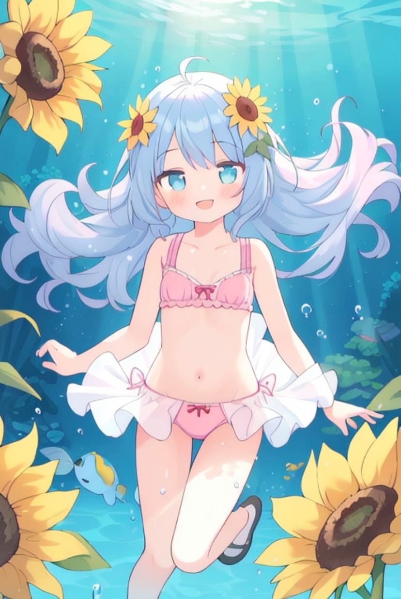 水中ひまわり2🌻