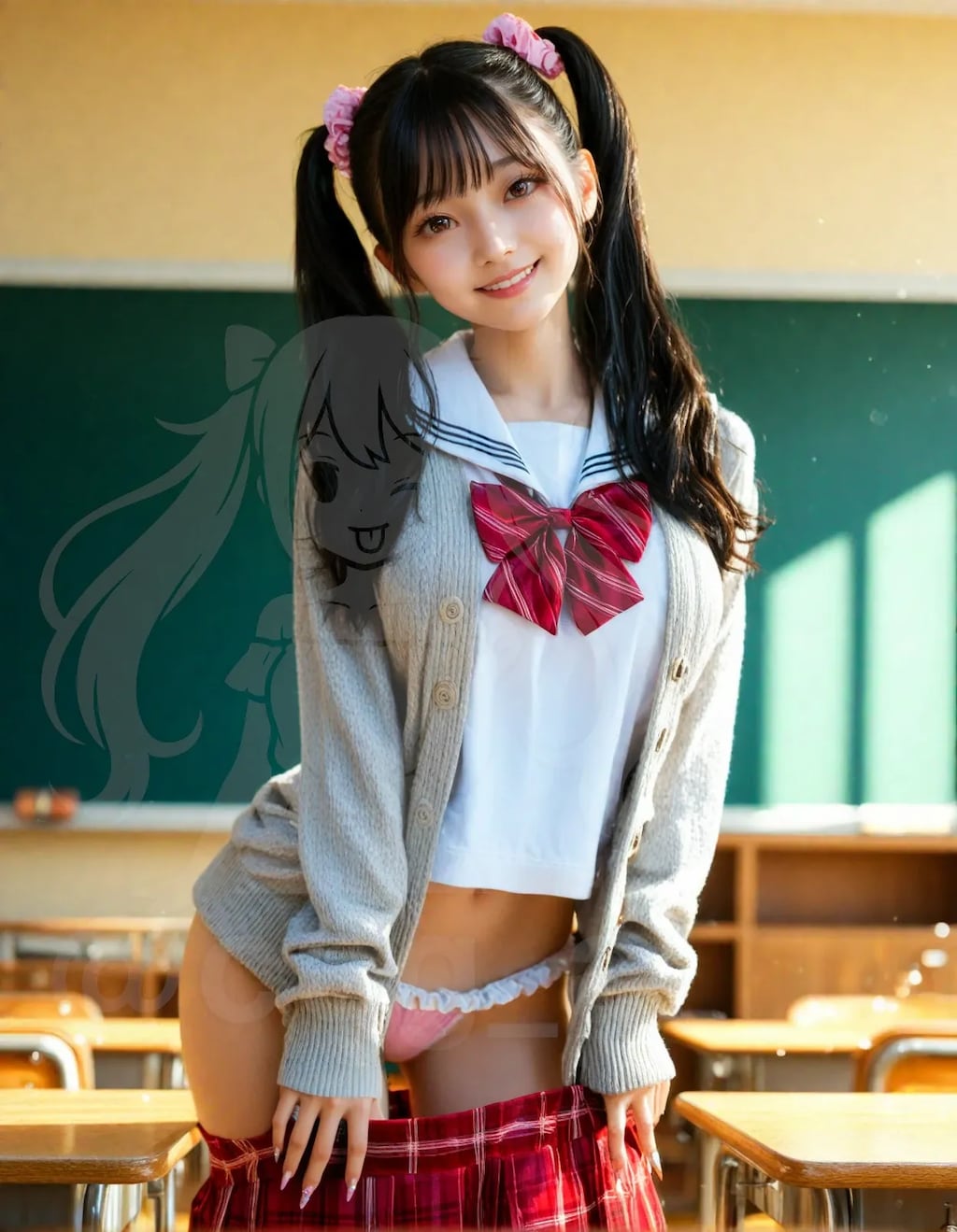 ツインテ爆弾・眞由香の制服撮影会！お小遣い全振り確定の神ポーズ✨