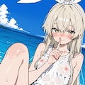 水着がなかったから下着で泳いじゃう島風 3枚目