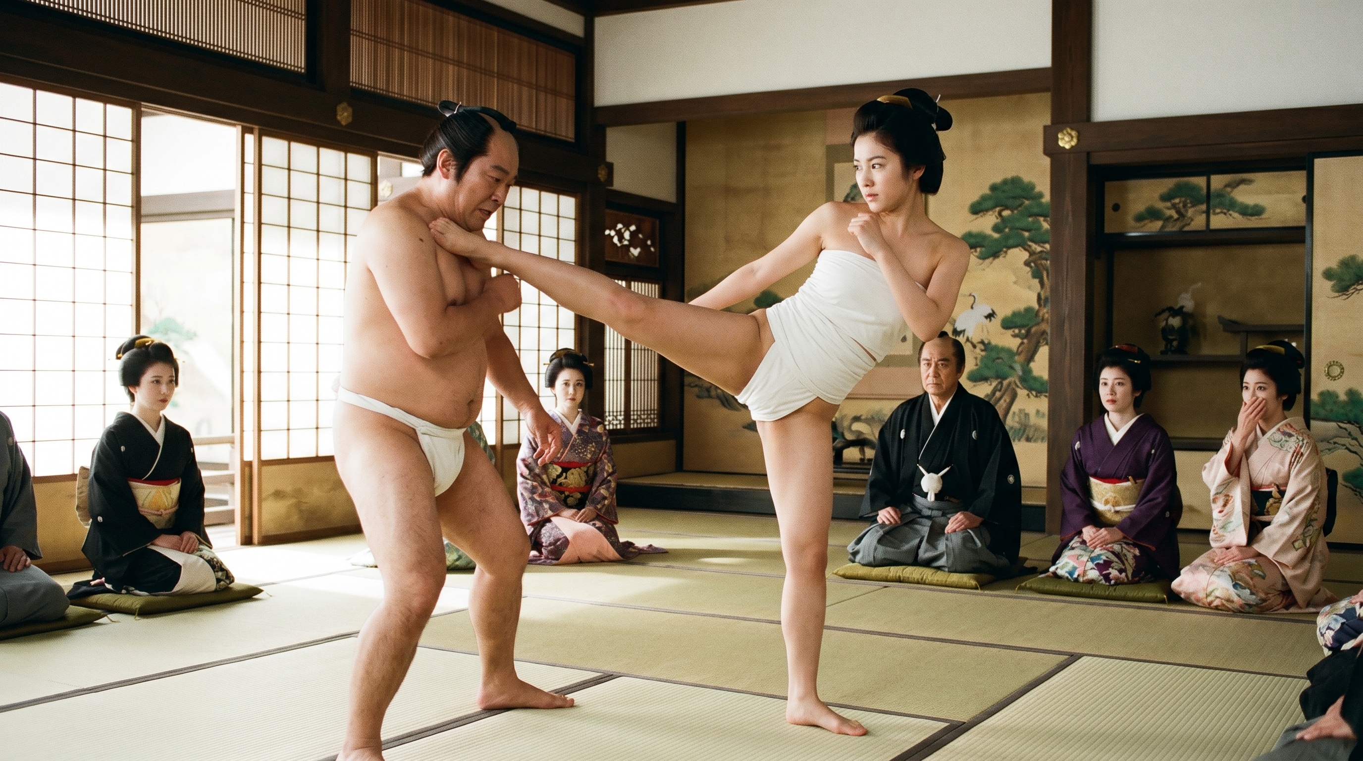 大広間で格闘 ②