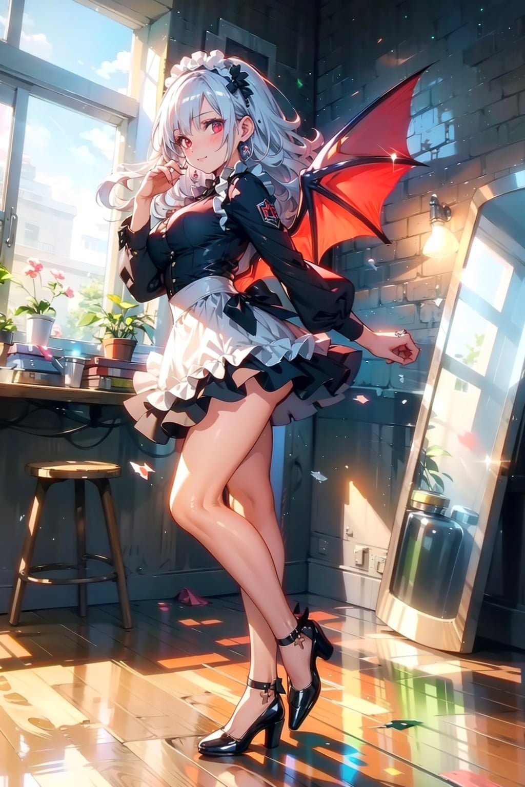 濃い赤で