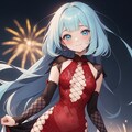 砂浜で花火大会 8枚目