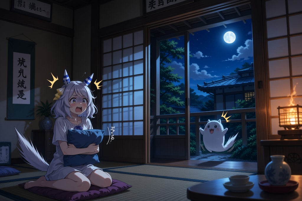 お化けにビックリする