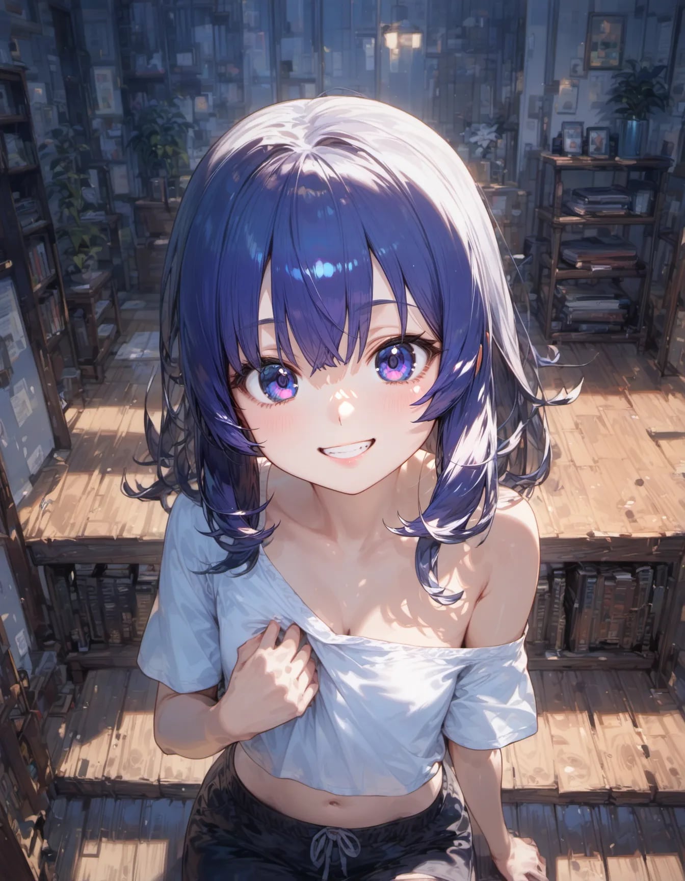 Indigo Joy in Shadows | の人気AIイラスト・グラビア