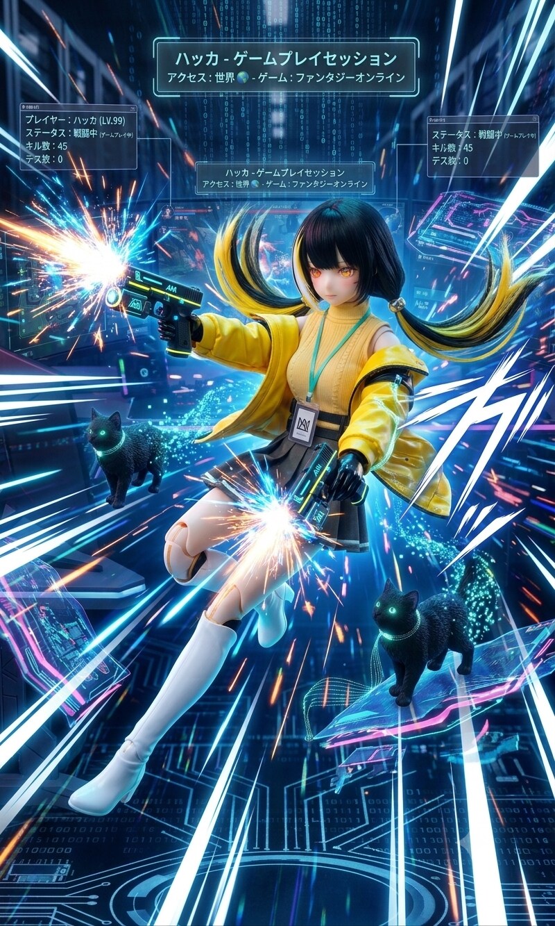 異世界制服少女達　アンドロイドサイバー少女 アクリルドールフィギュア