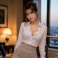 夕暮れのホテルスイートで 2枚目