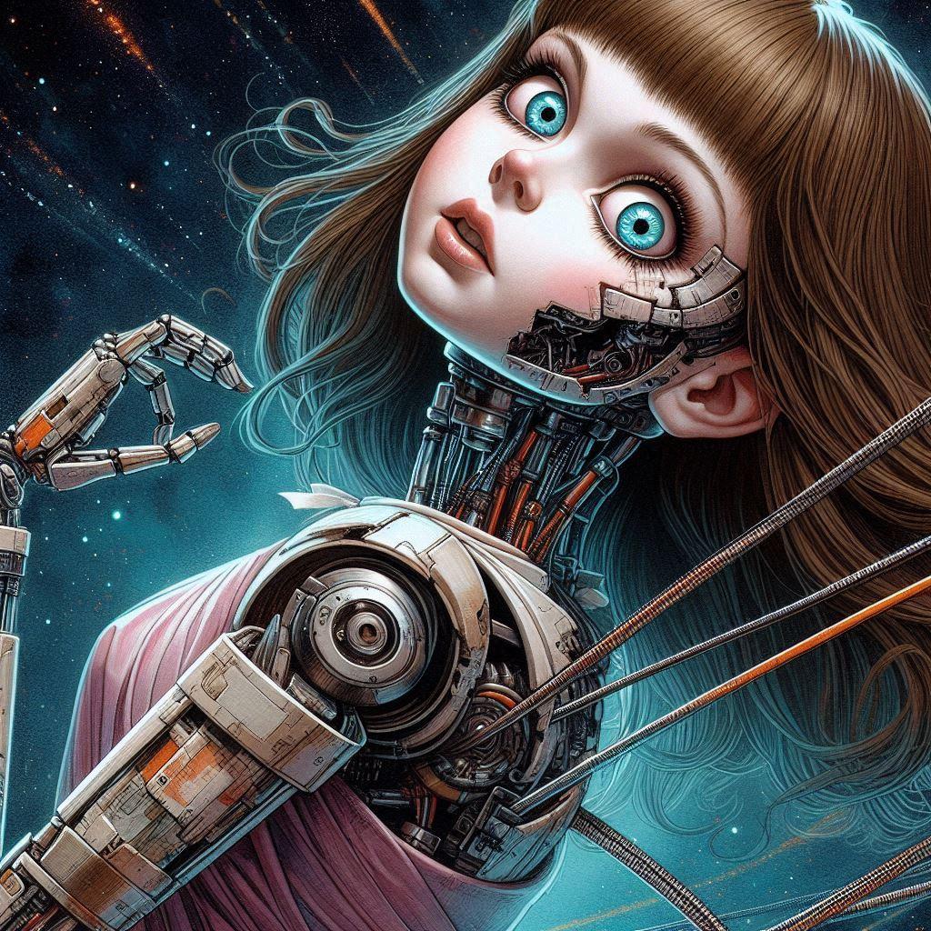 "機械少女”がキモかわいいと一時期話題になったあの映画を見たので♪AIが再現できるか試してみました♪（結構、的を得ている？再現性？） | の人気AIイラスト・グラビア