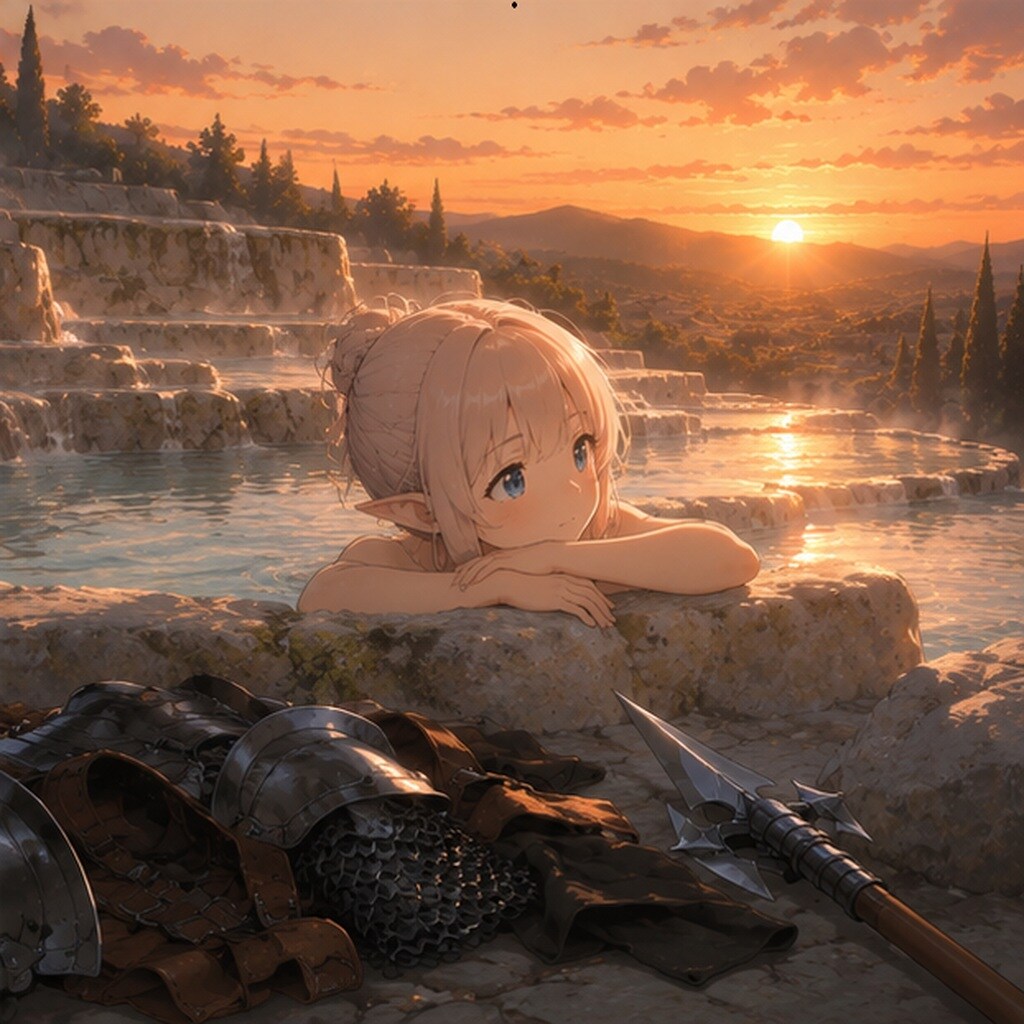 旅の途中の温泉地