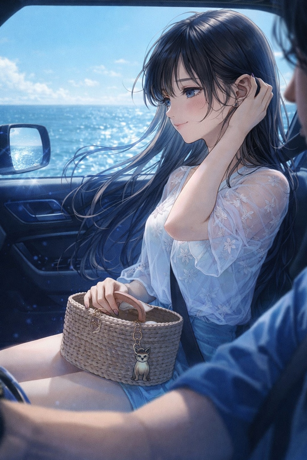 波夷羅ねずは、水平線を見つめたまま、「無防備」を咲かせていた | の人気AIイラスト・グラビア