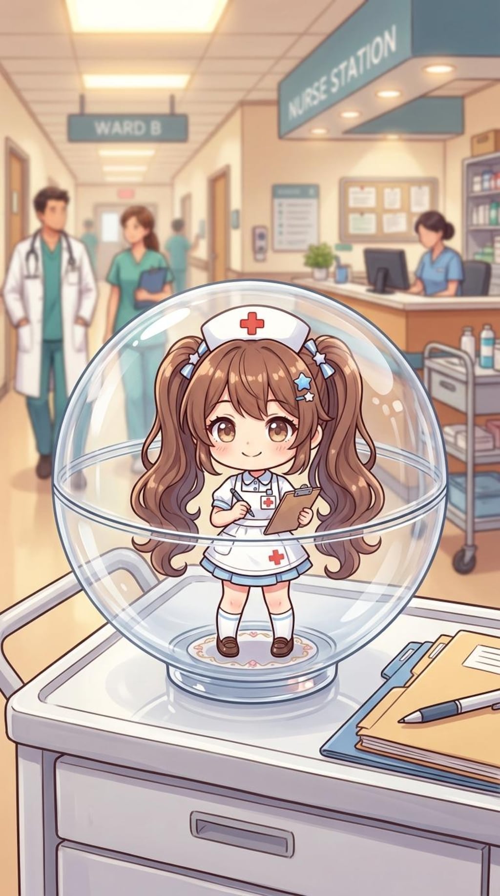 ナース服姿のLODYちゃんをカプセルに入れたよ