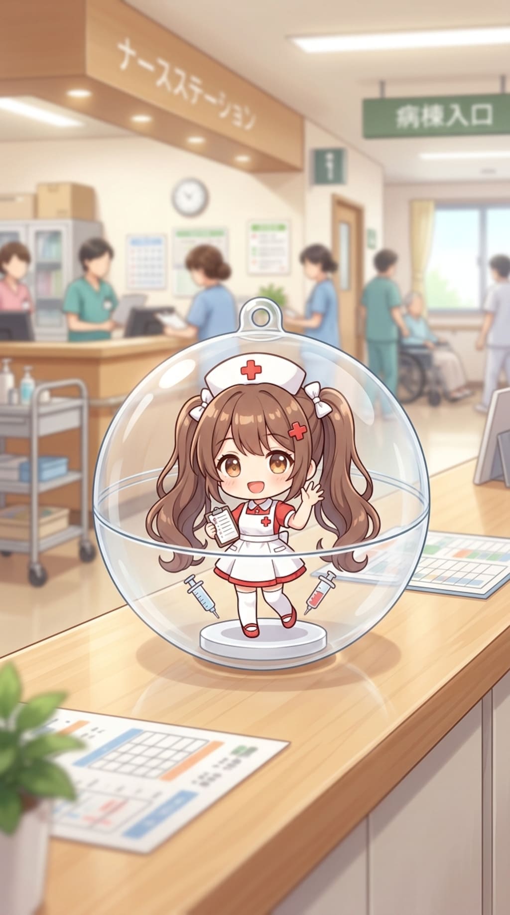 ナース服姿のLODYちゃんをカプセルに入れたよ