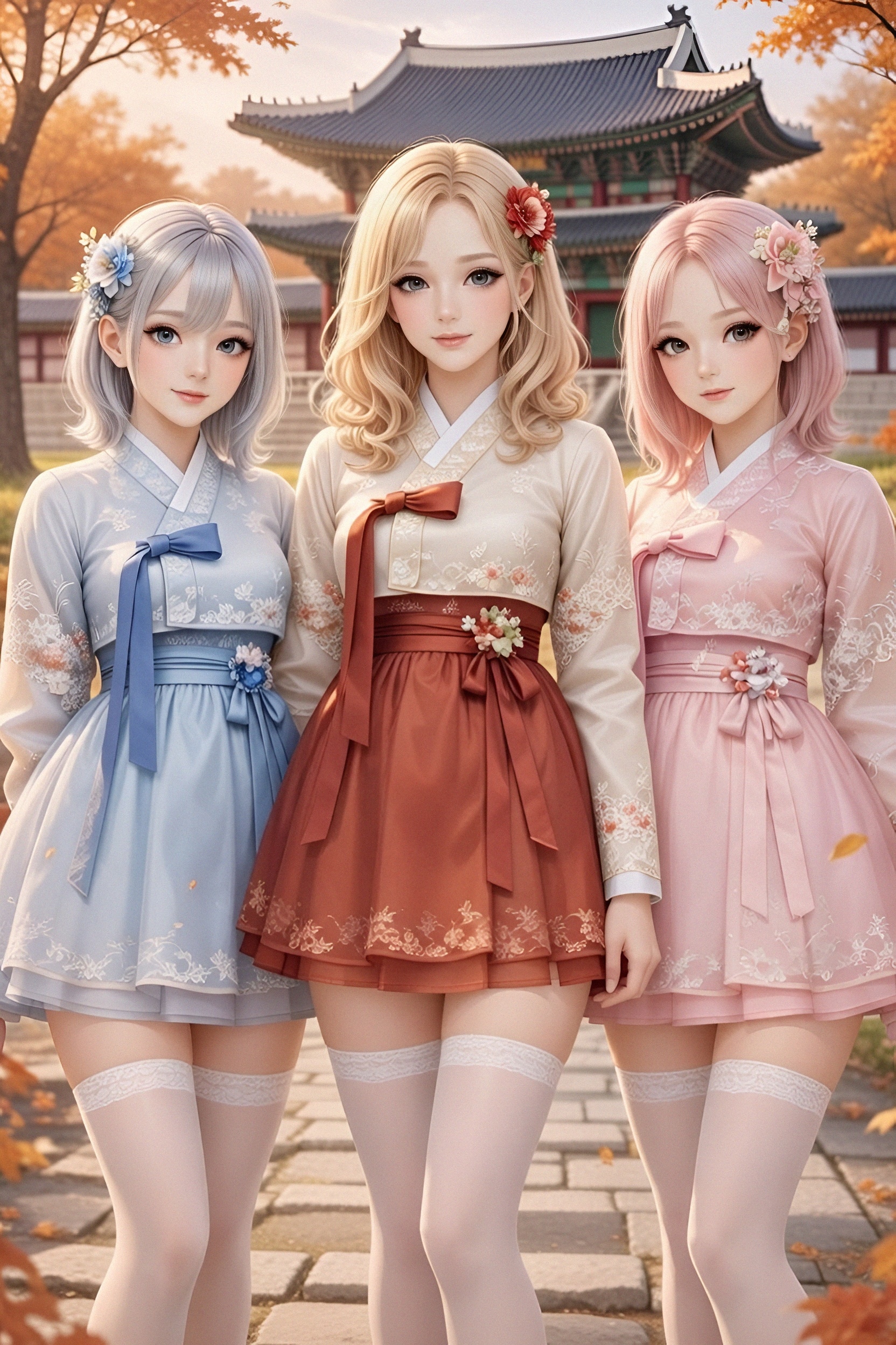 韓服(ﾁﾏﾁｮｺﾞﾘ) | の人気AIイラスト・グラビア