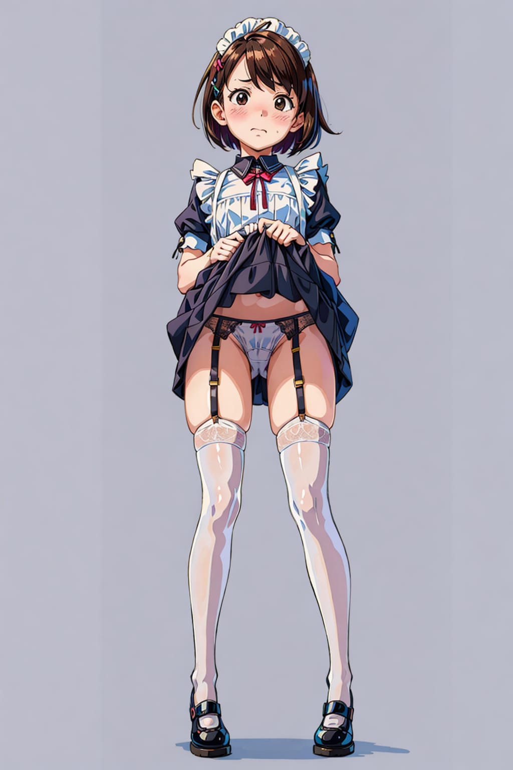メイドユウリちゃんたくし上げ