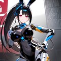 闇市のバーで♪　サイバネティックバニーガール♡ 4枚目