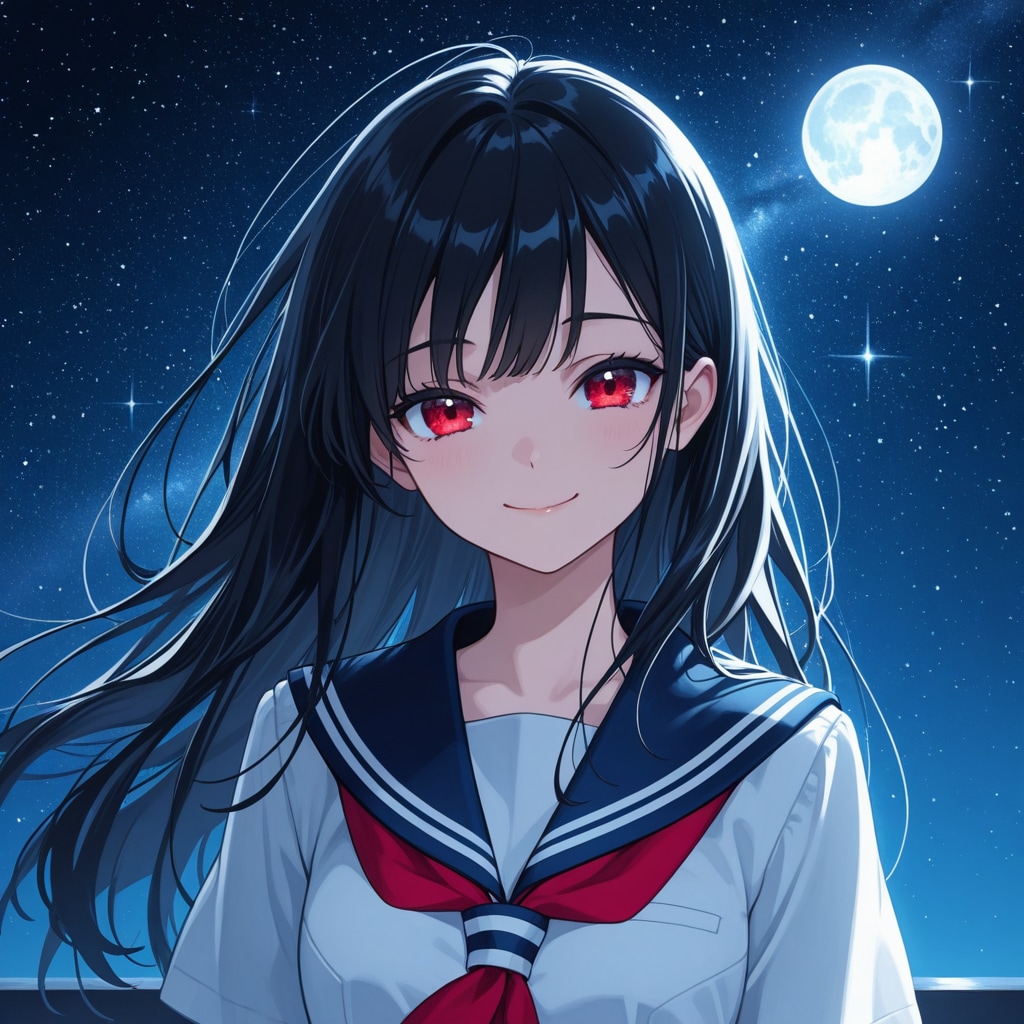 美しく月夜に光るししょちゃんや　弾 | の人気AIイラスト・グラビア