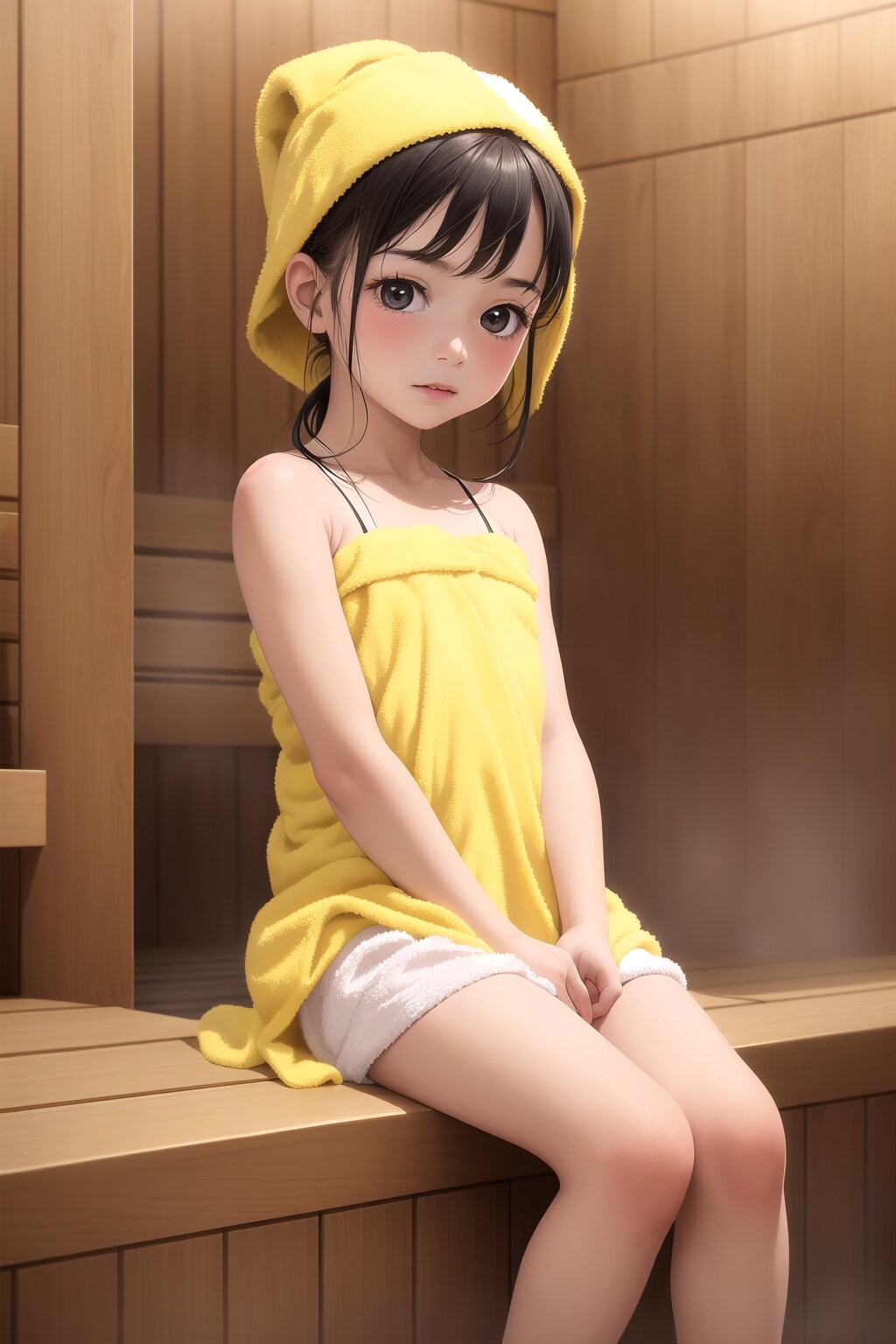 温泉旅行 サウナで汗をかいてます💕