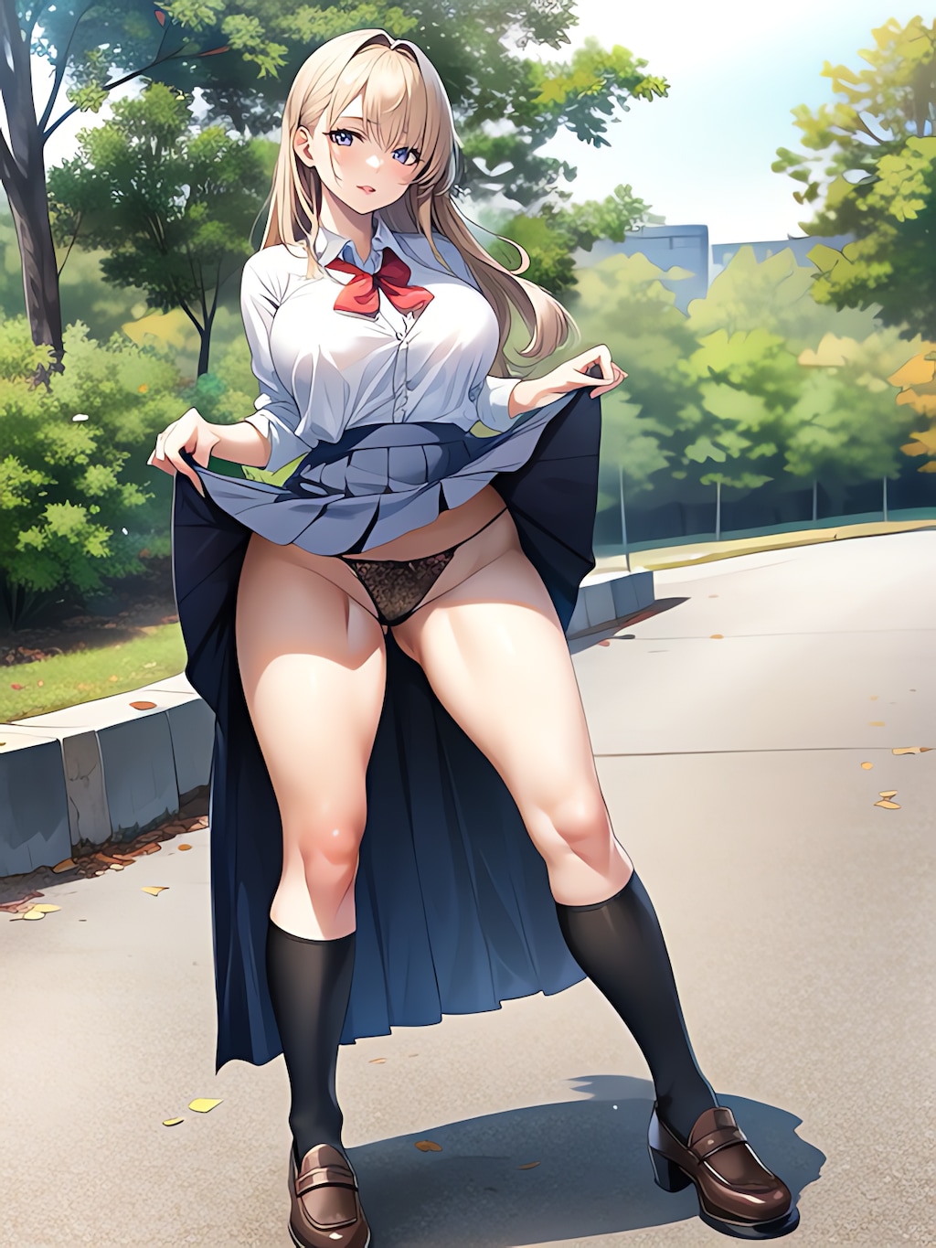 朝から大胆に
