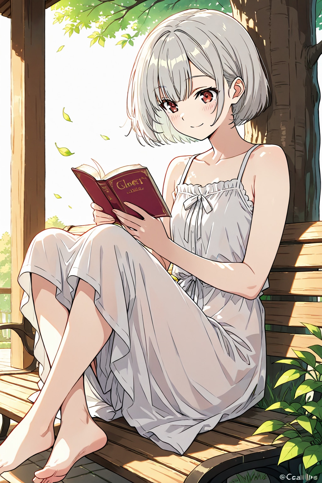 外で読書 | の人気AIイラスト・グラビア