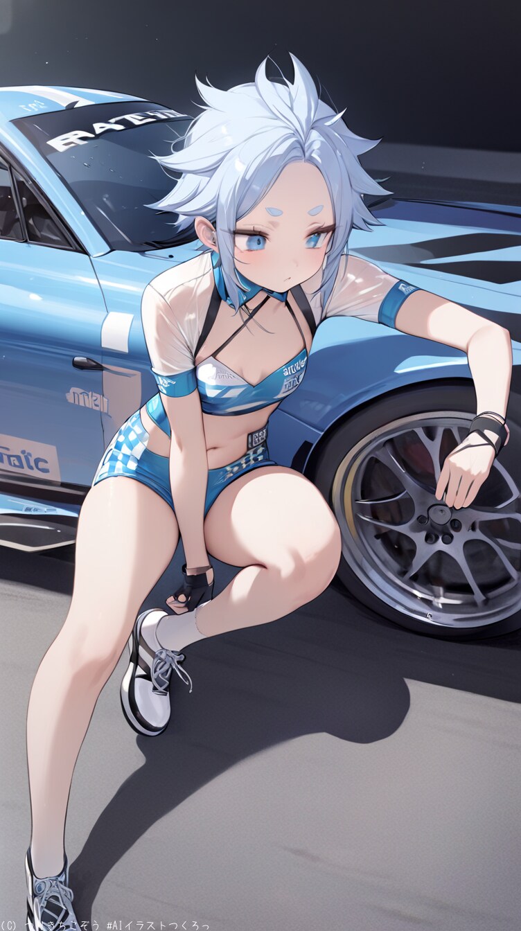 ボーイッシュなレースクイーン