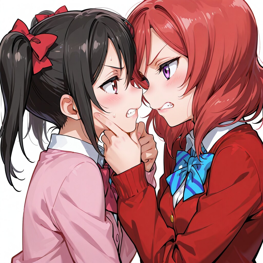 口論している西木野真姫と矢澤にこ
