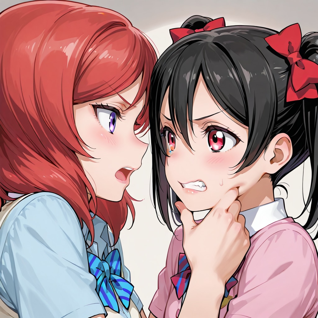 口論している西木野真姫と矢澤にこ