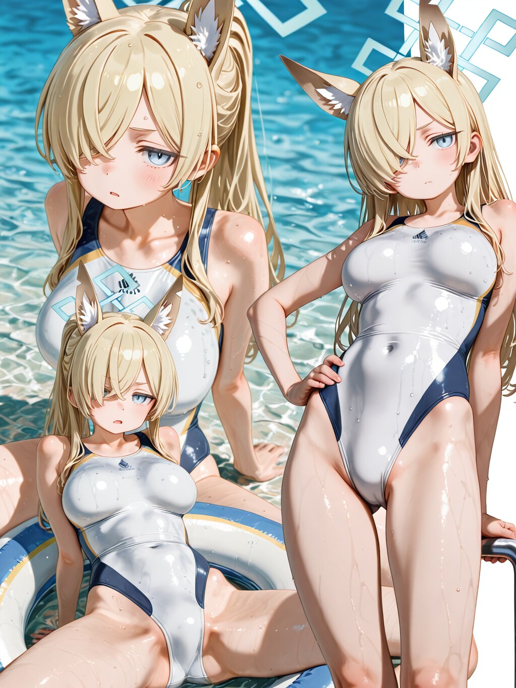 カンナの白競泳