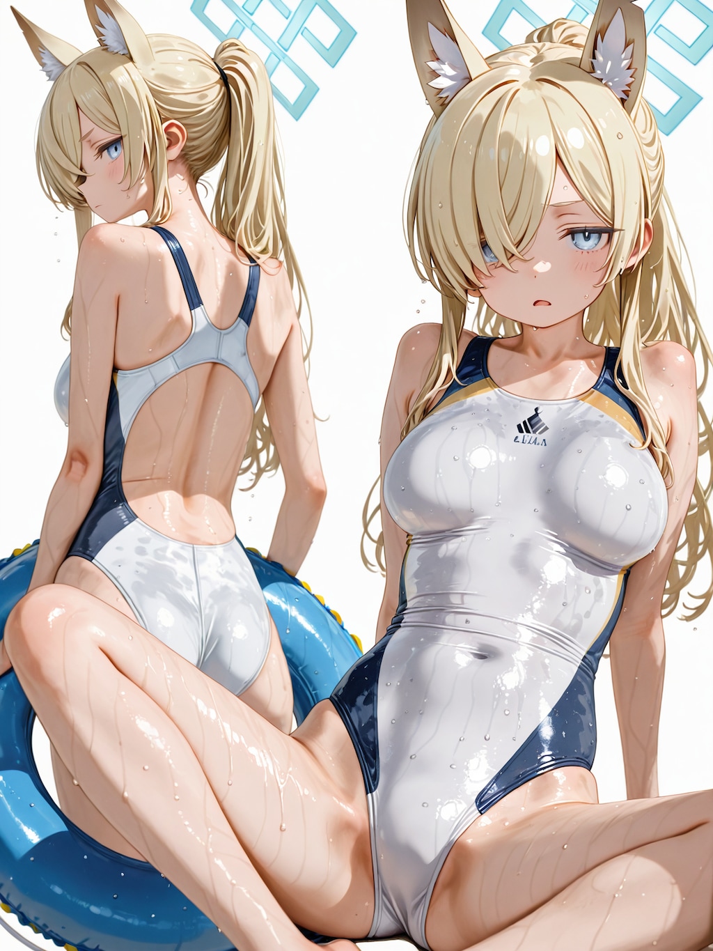カンナの白競泳