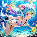 12枚）海中散歩の人魚さん 10枚目