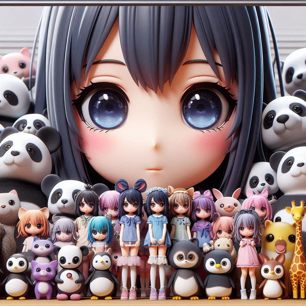 ２フィギュアの整列 | の人気AIイラスト・グラビア