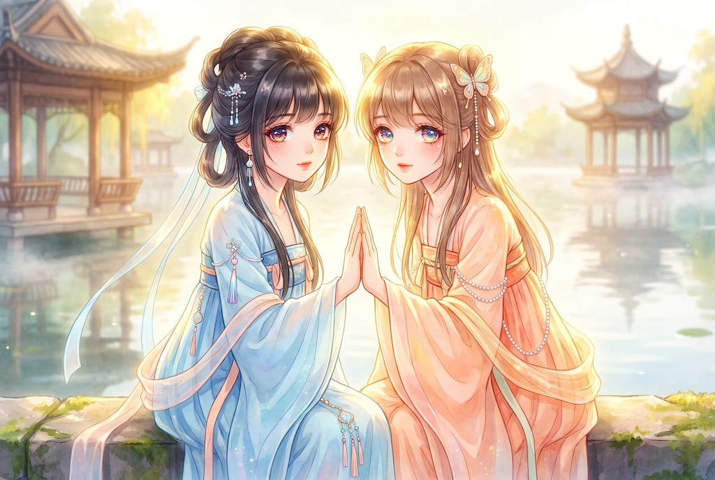 双蝶結心