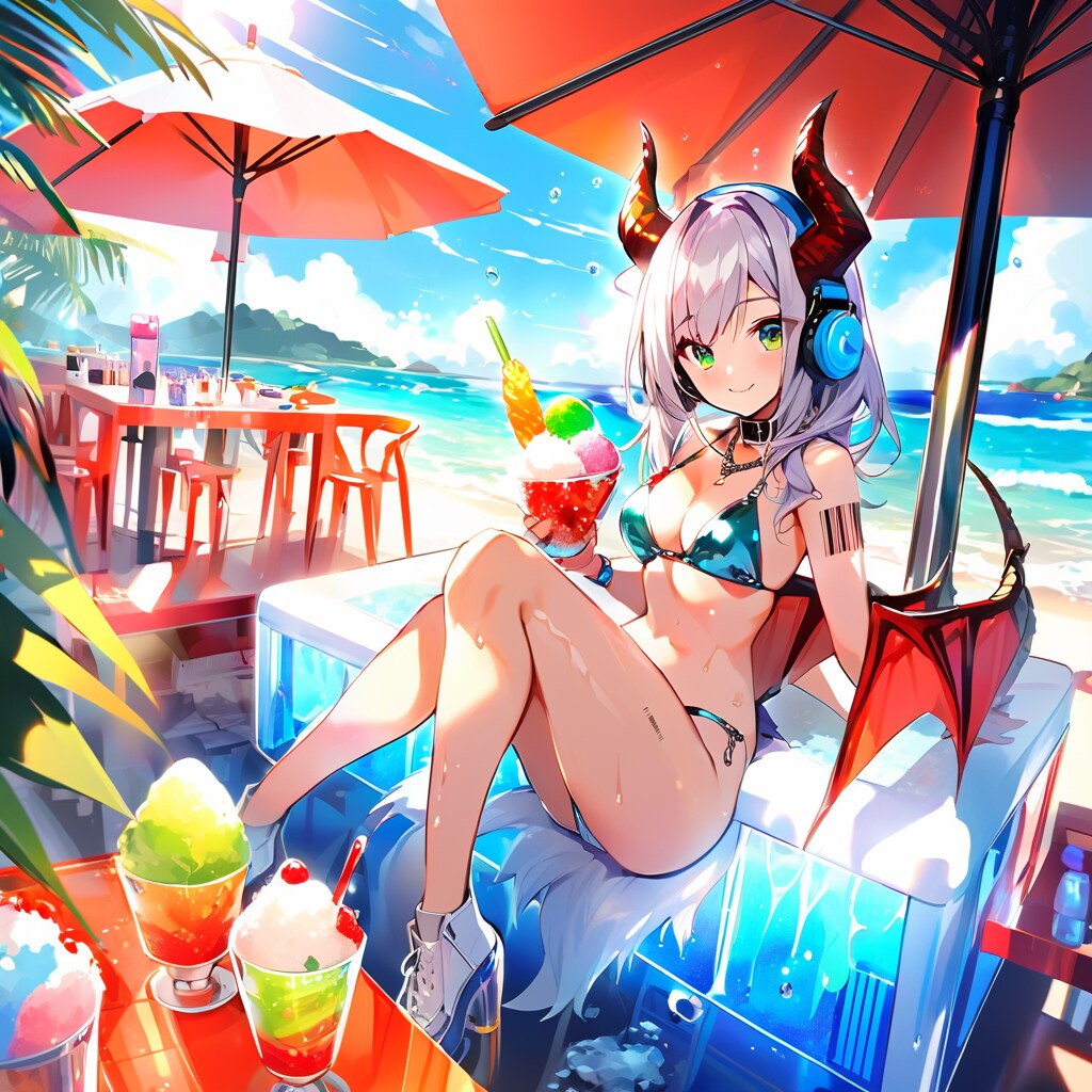 銀髪緑眼 | の人気AIイラスト・グラビア