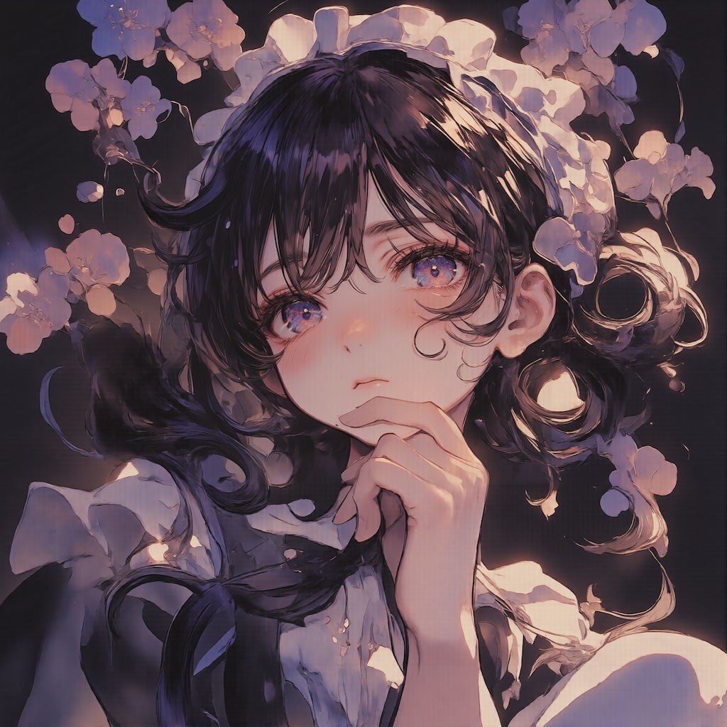 憂鬱な瞳のメイド服の少女 2