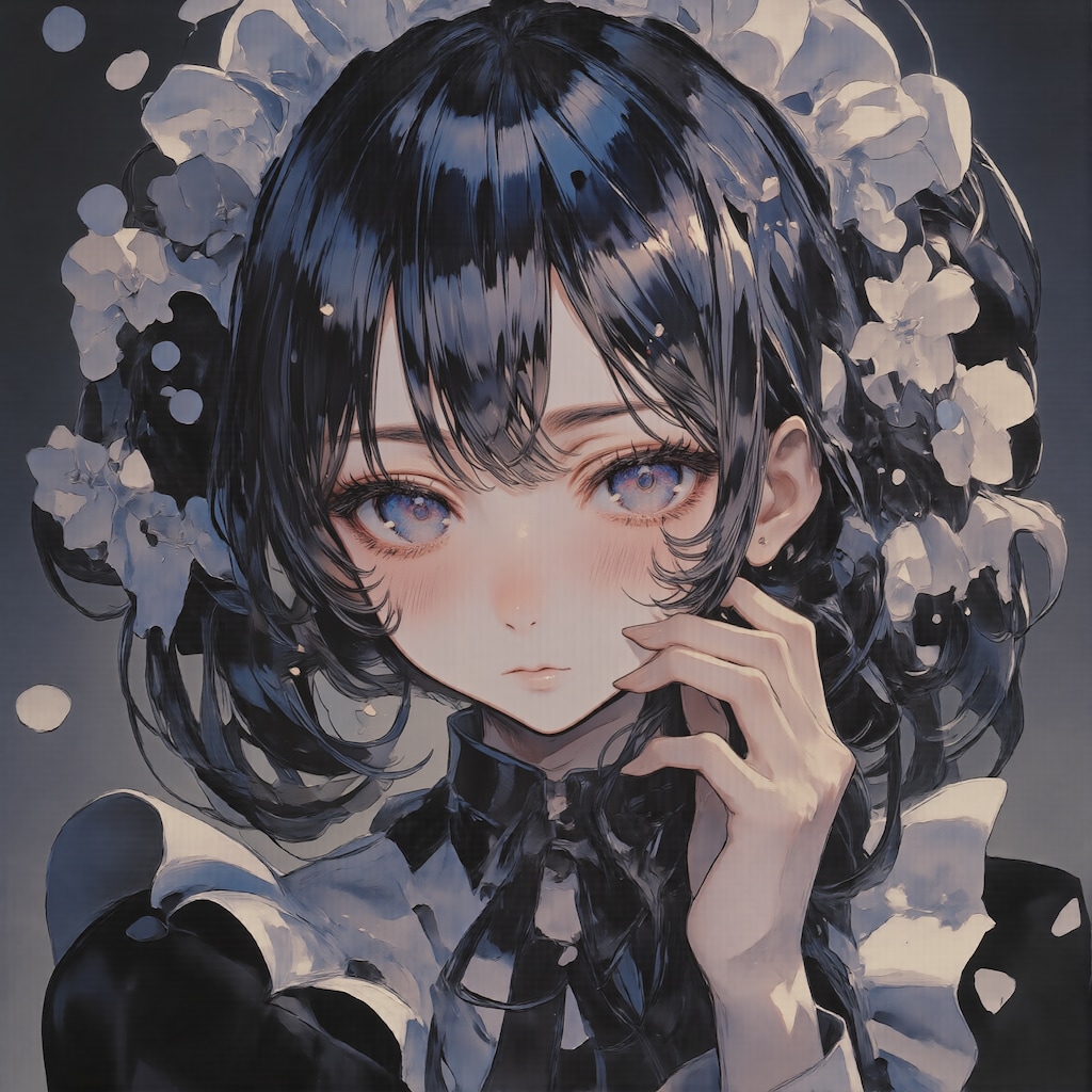 憂鬱な瞳のメイド服の少女 2