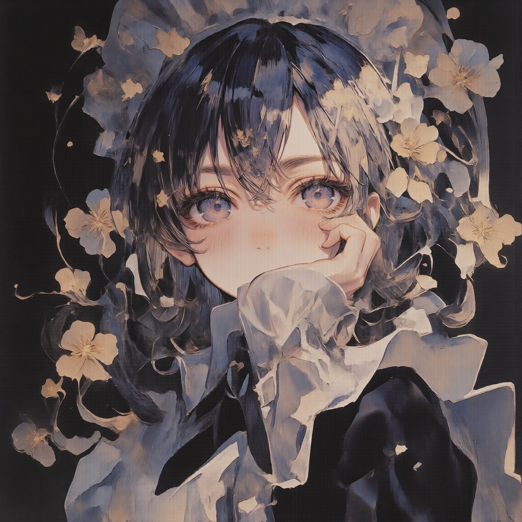 憂鬱な瞳のメイド服の少女 2